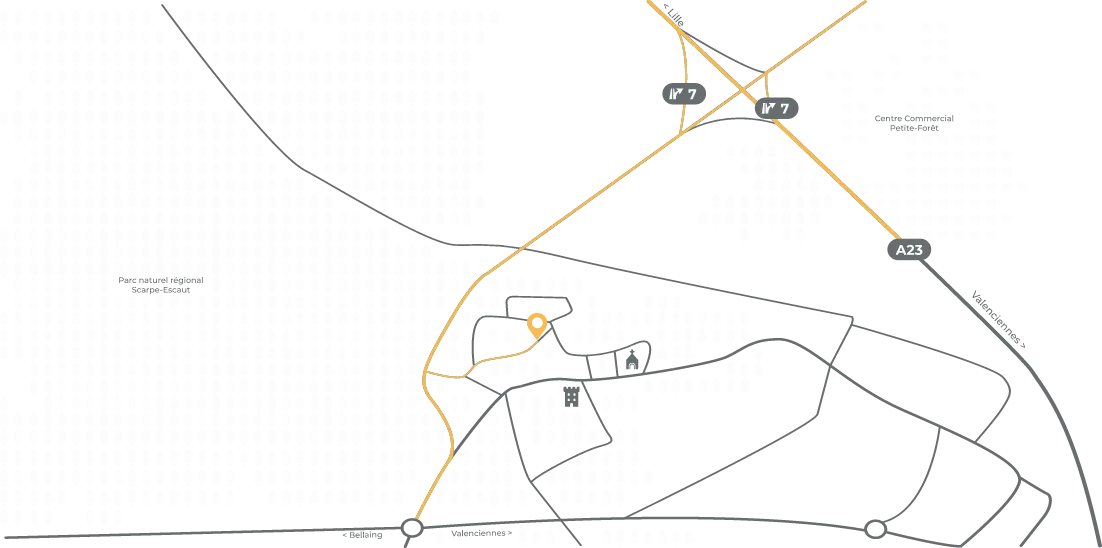 Carte de l'emplacement de la Grange d'Aubry